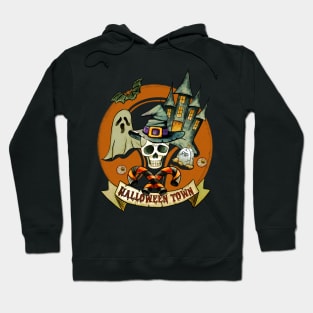 Scary Halloween Town, Haunted Houses Hoodie